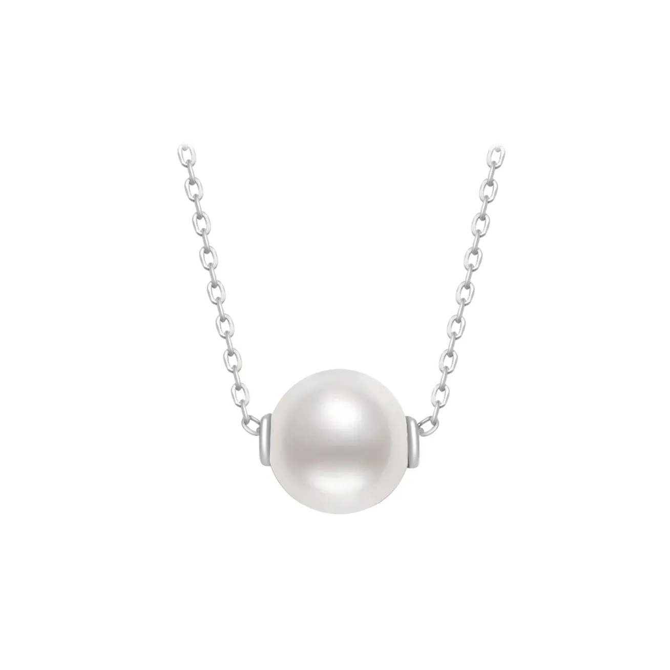 Sterling Silver Interchangeable Edison Pearl Necklace WN00465 | Possibilities