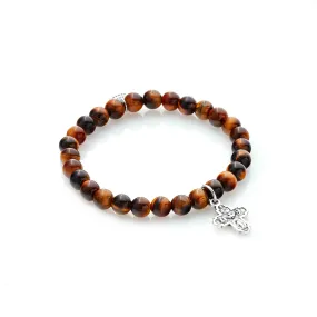 Super Cross / Bracelet / Tigers Eye   Silver