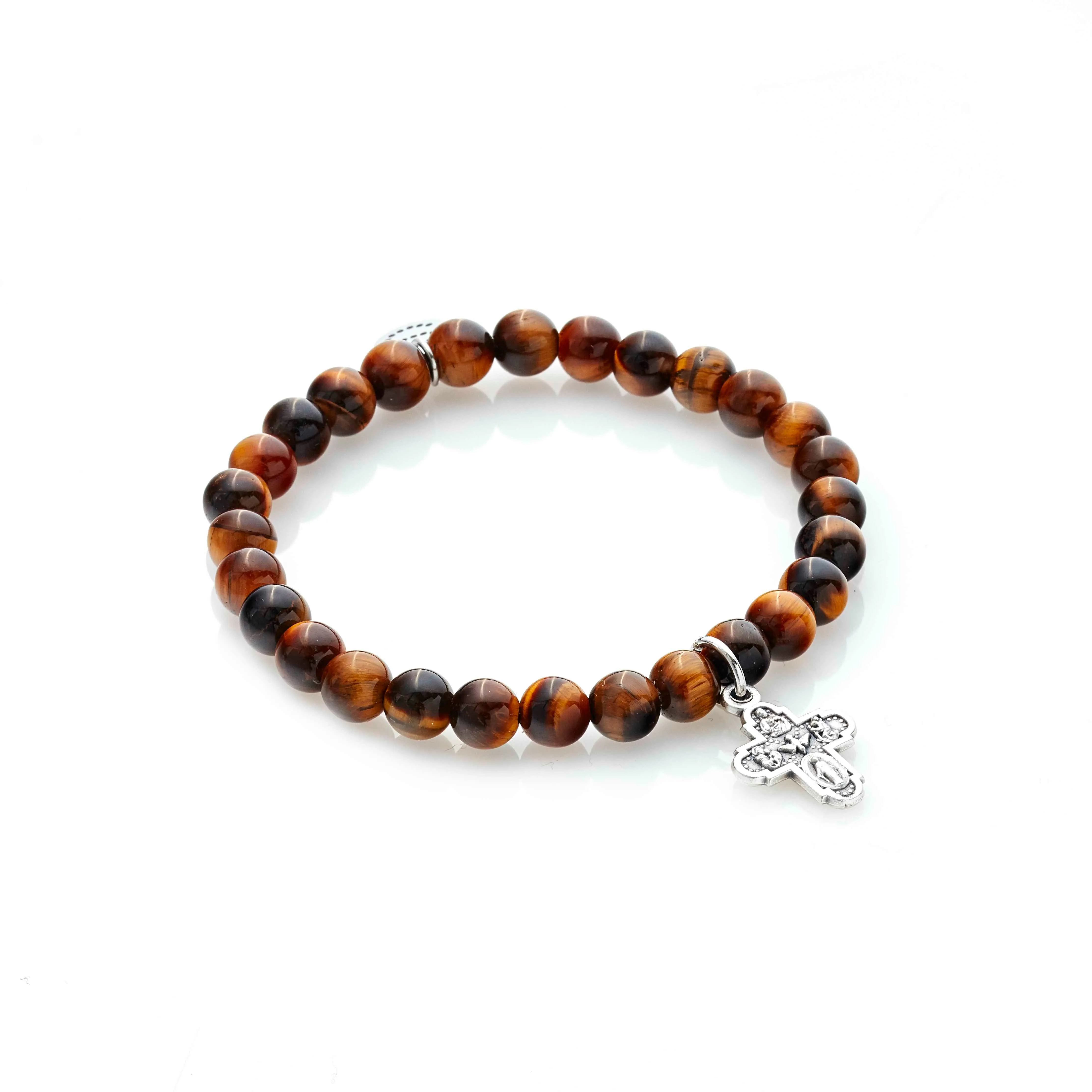 Super Cross / Bracelet / Tigers Eye   Silver