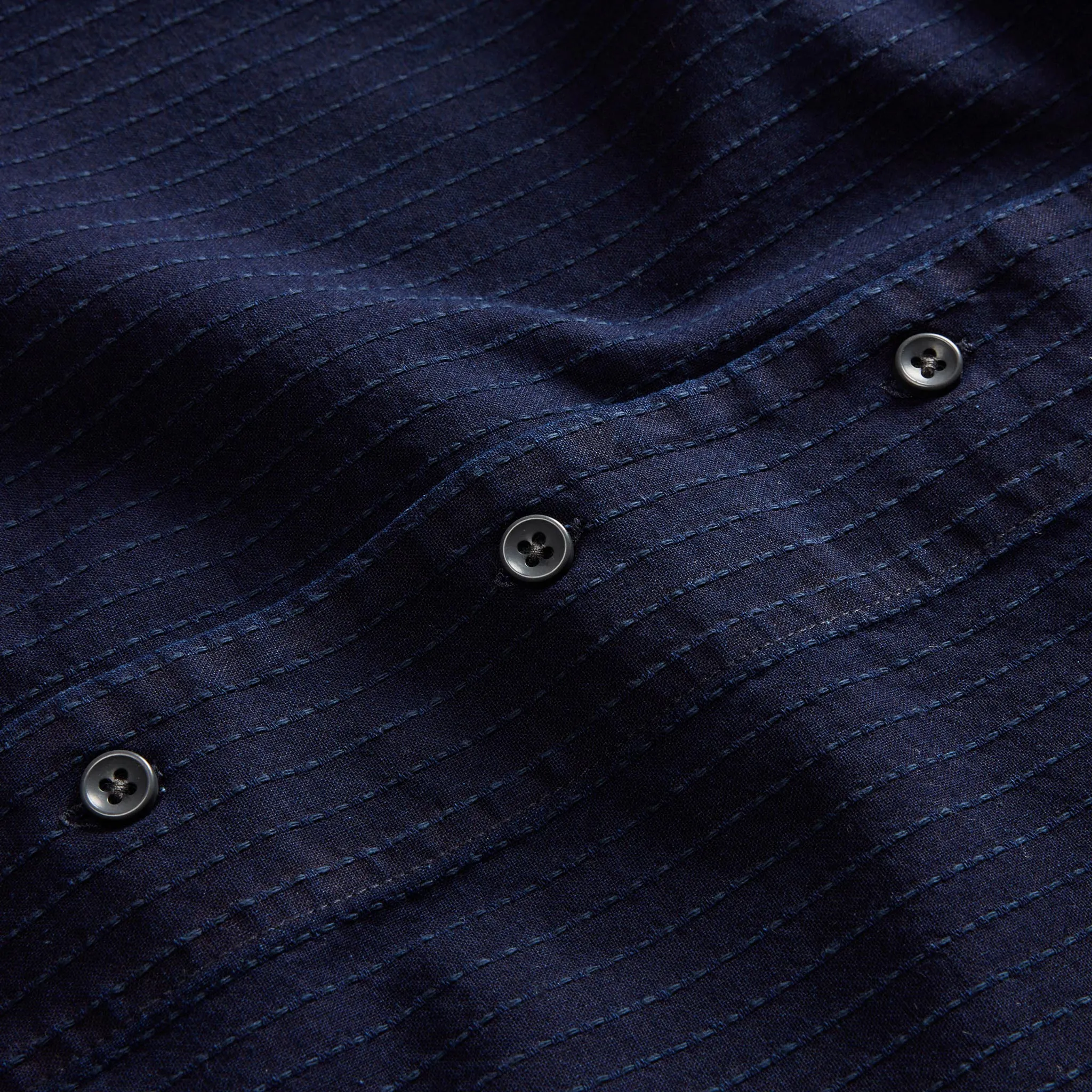 The Conrad Shirt in Rinsed Indigo Pickstitch