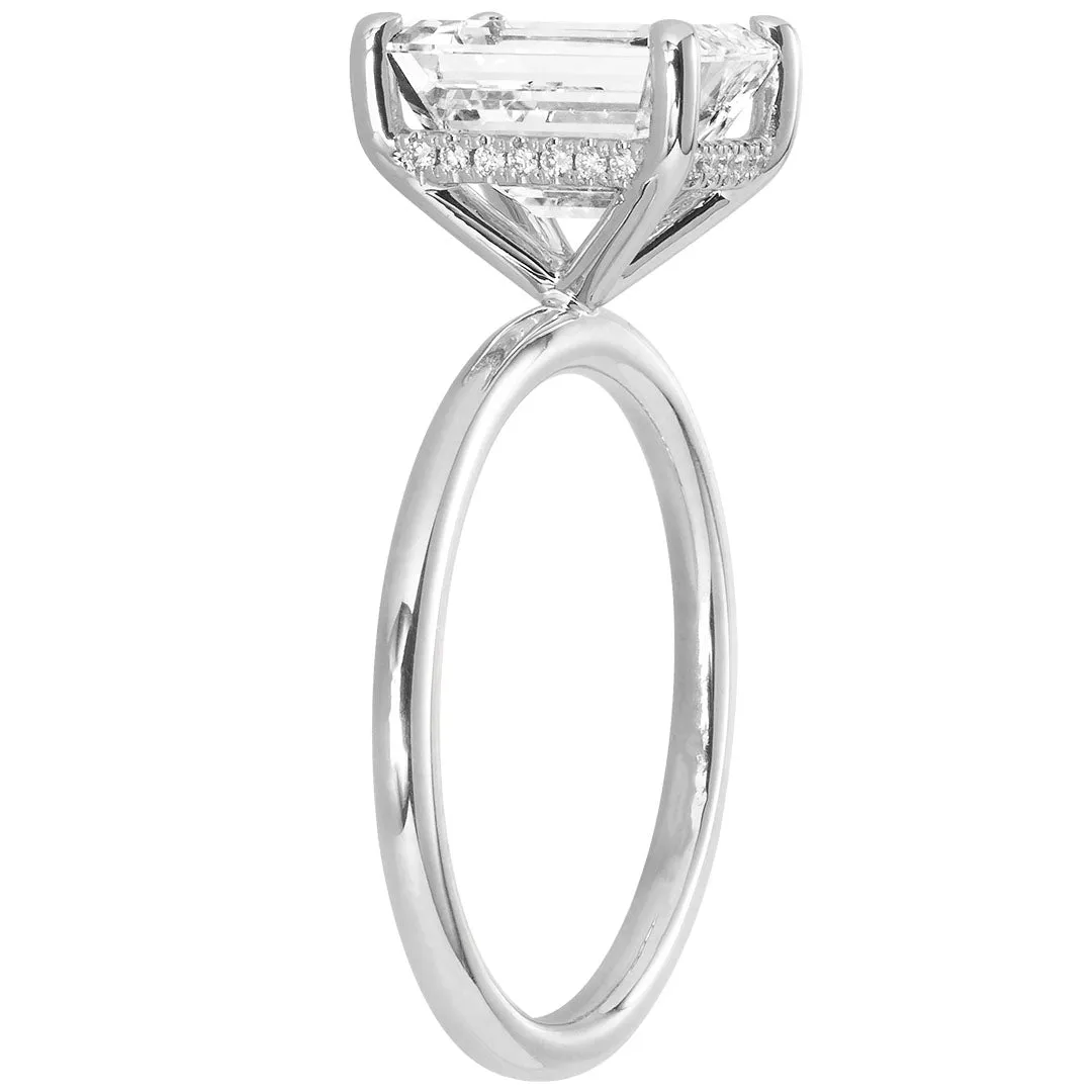 The Signature Solitaire   Hidden Halo | Emerald