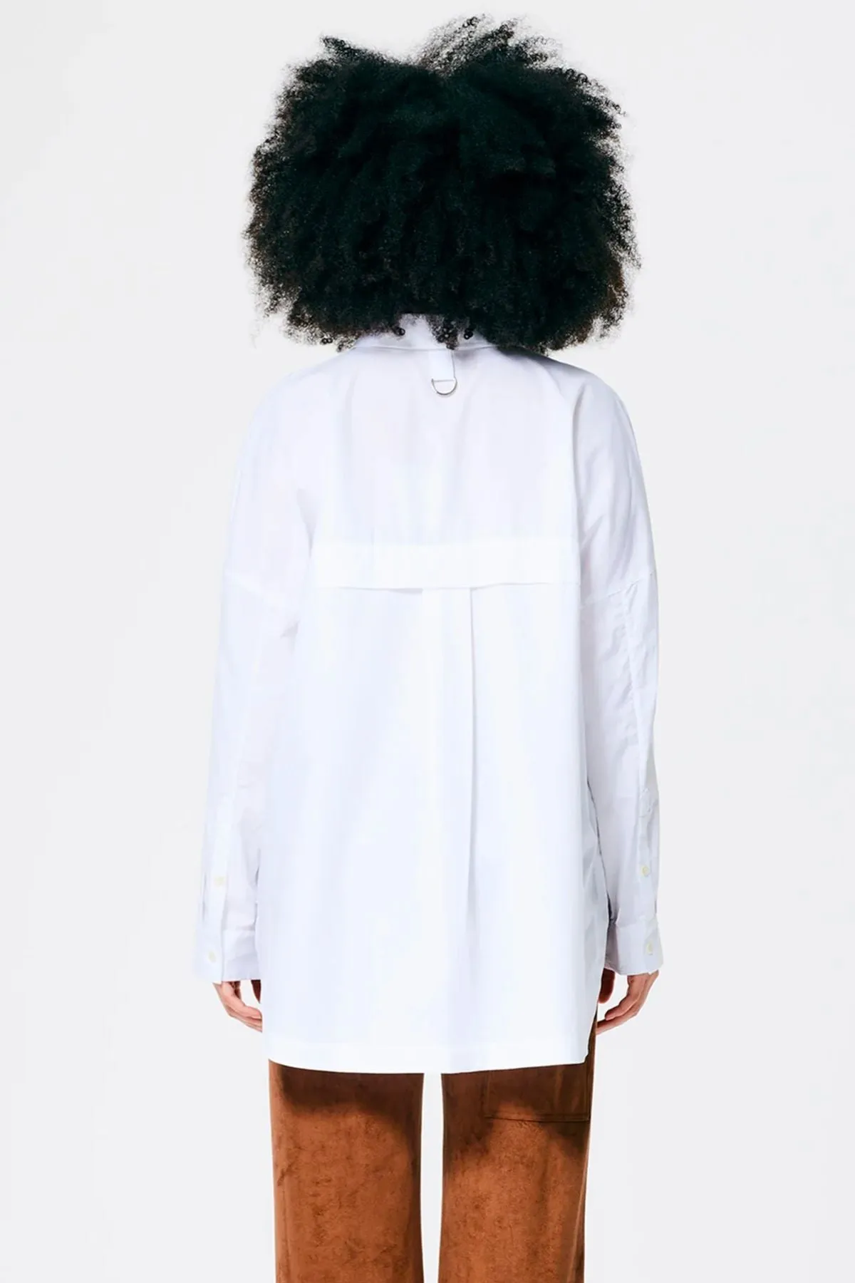 Tibi Gabe Oversized Cotton Shirt - White