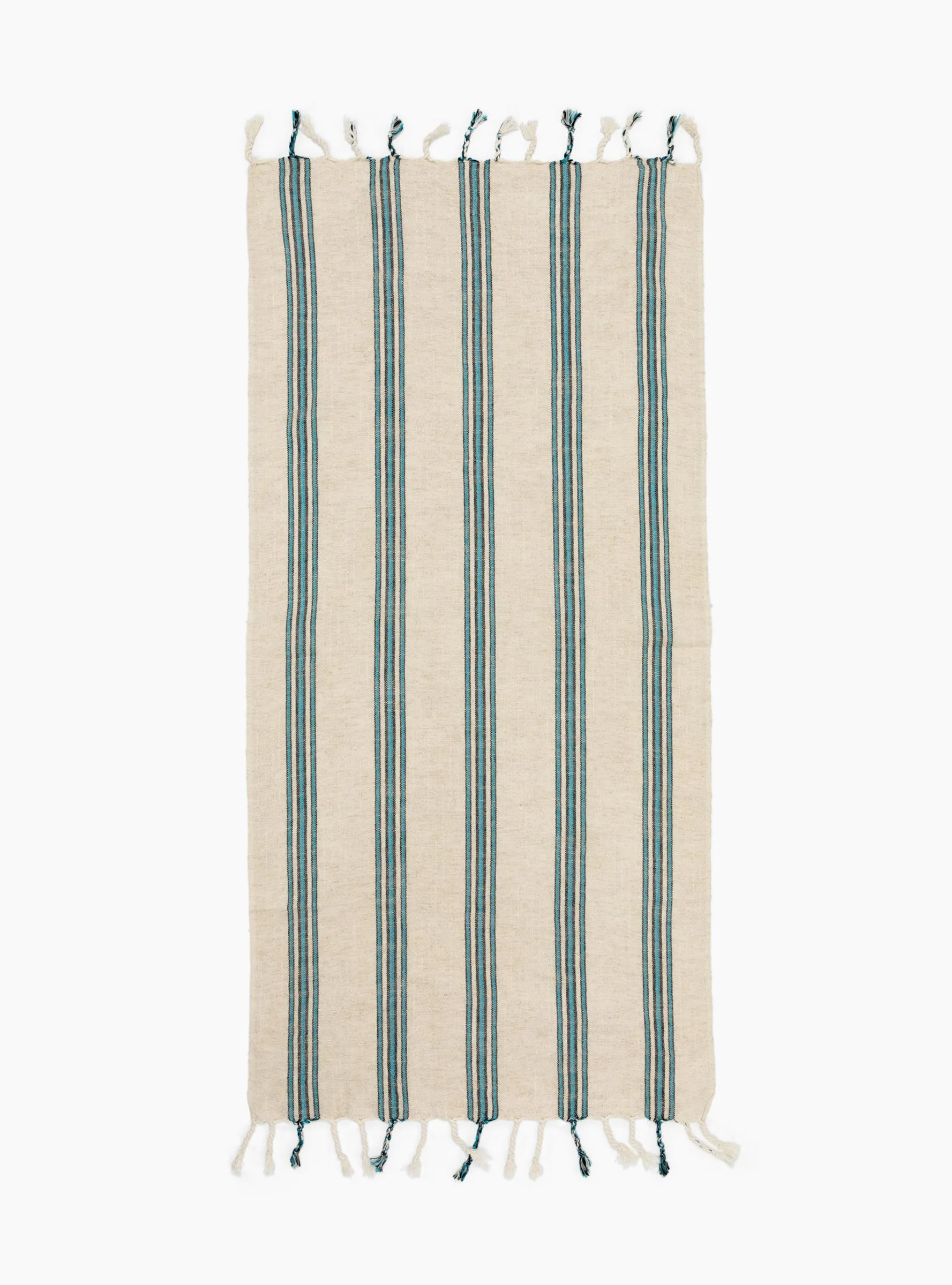 Turquoise Cotton/Linen Hand Towel