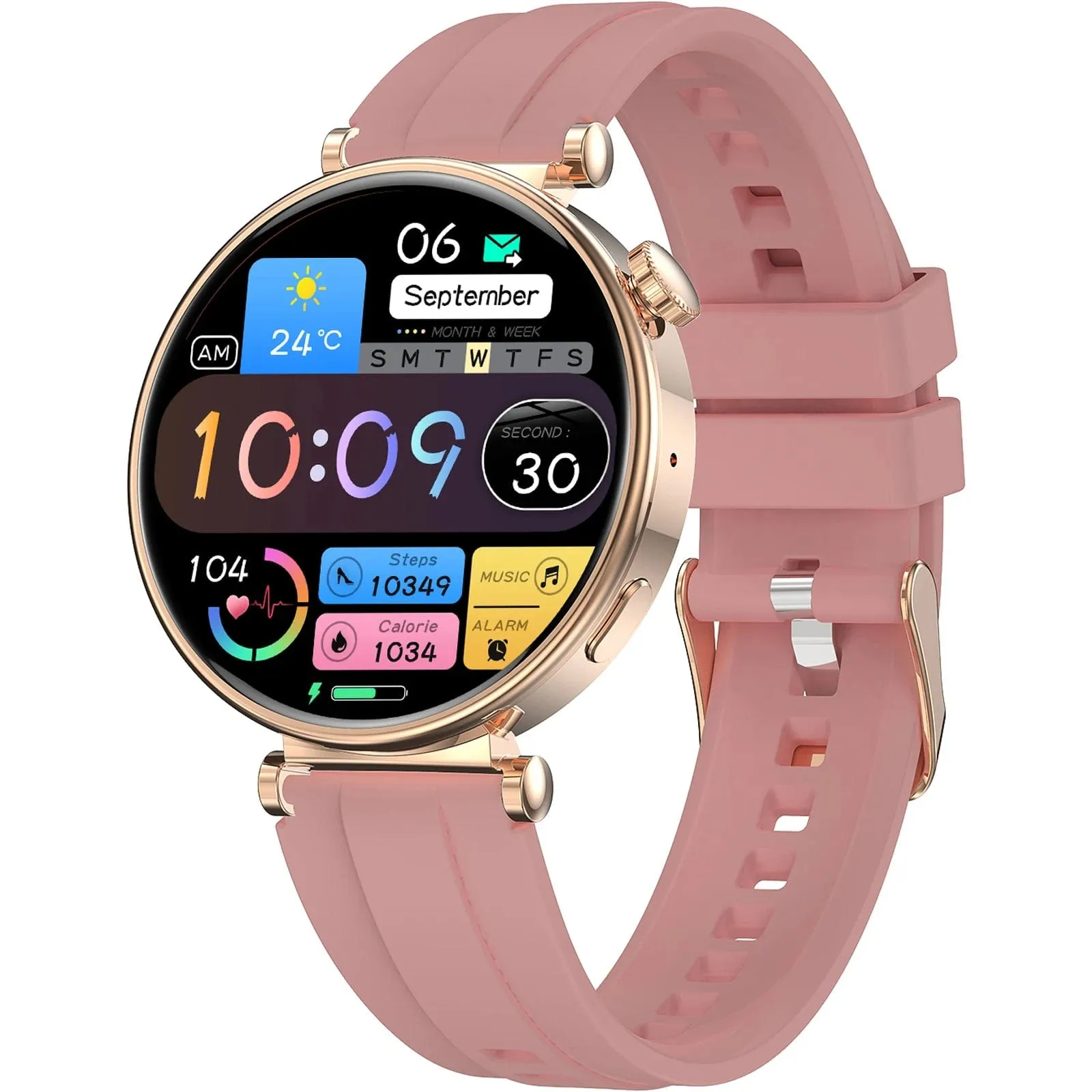 VALDUS 1.32 Inch AMOLED HD Color Screen Android Phone Smartwatch VL41 PRO NFC Womens Health Management VL41 PRO RoundSmart Watch