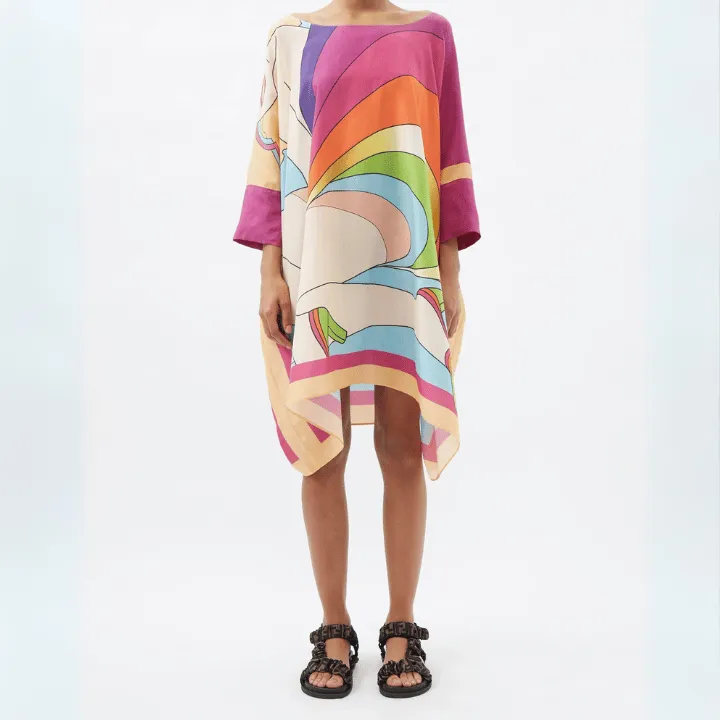 Velvet Vapor Wave Veil Womens Kaftan KAF0075