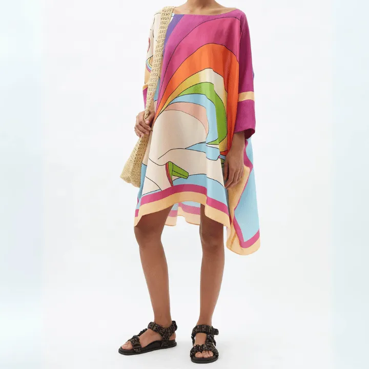 Velvet Vapor Wave Veil Womens Kaftan KAF0075