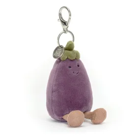 Vivacious Eggplant Bag Charm