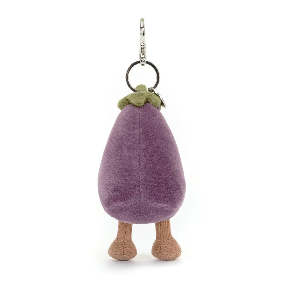 Vivacious Eggplant Bag Charm