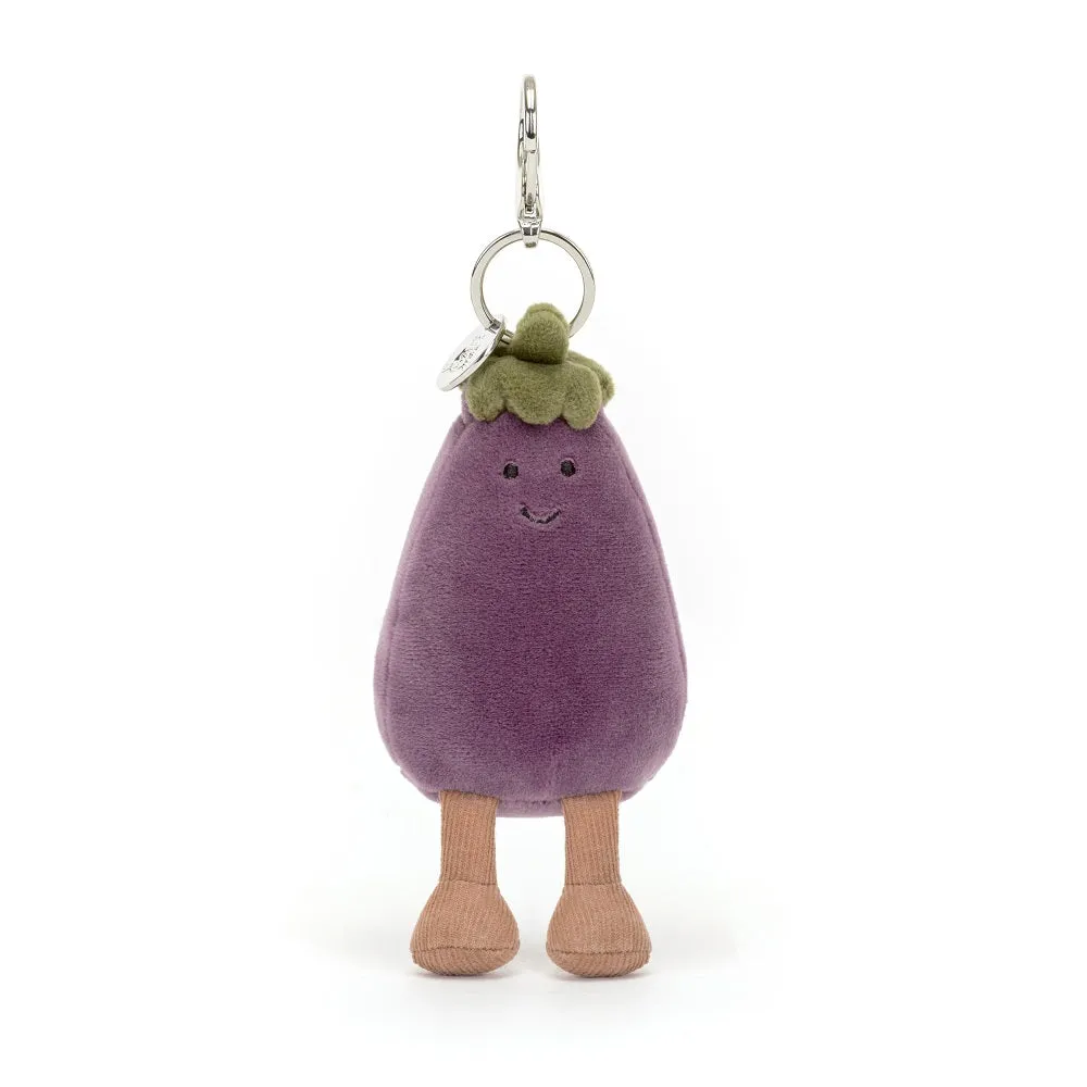 Vivacious Eggplant Bag Charm