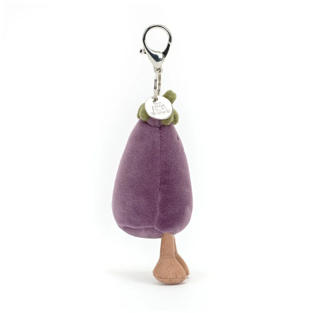 Vivacious Eggplant Bag Charm