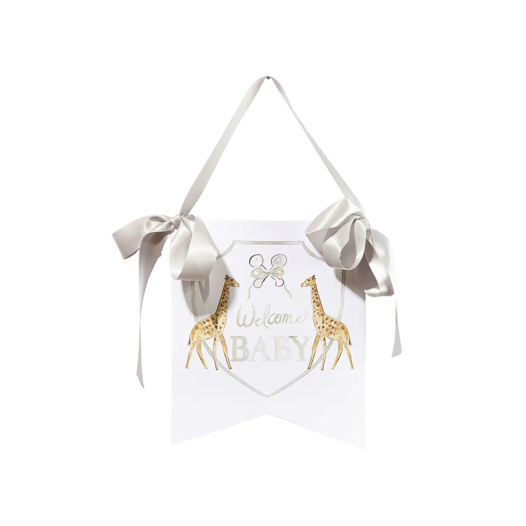 Welcome Baby Stork Hanger