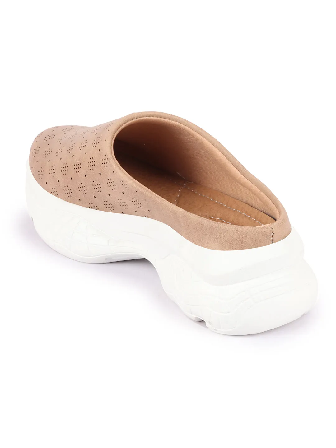 Women Chikku Back Open Classic Design Slip On Mules Shoes