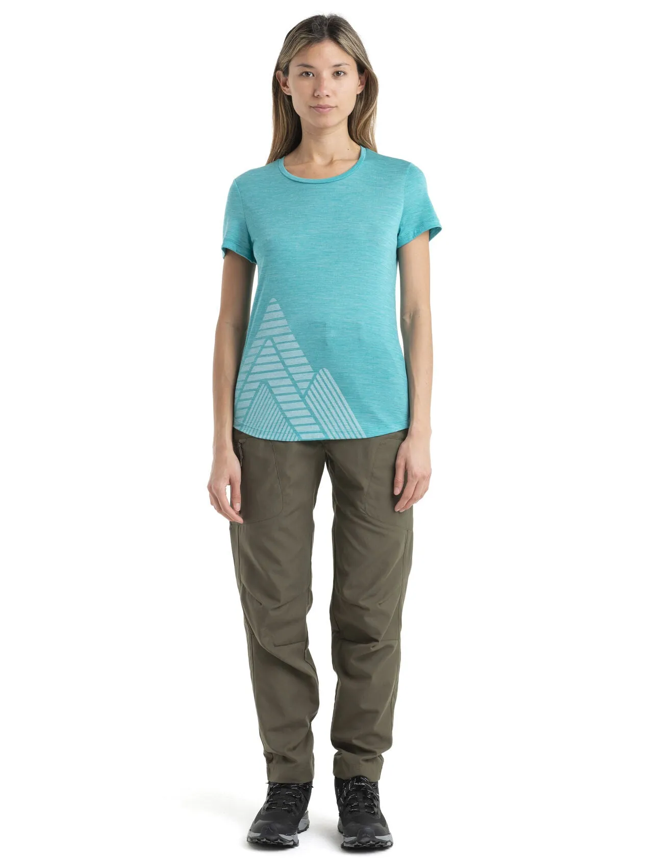 Womens 125 Cool-Lite Merino Sphere II Short Sleeve T-Shirt Peak Quest