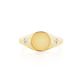 Women's 14K Diamond Signet Ring